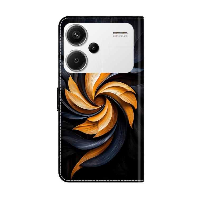 For Redmi Note 13 Pro+ Crystal-Like Painted Vegan Leather Phone Case