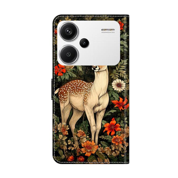 For Redmi Note 13 Pro+ Crystal-Like Painted Vegan Leather Phone Case