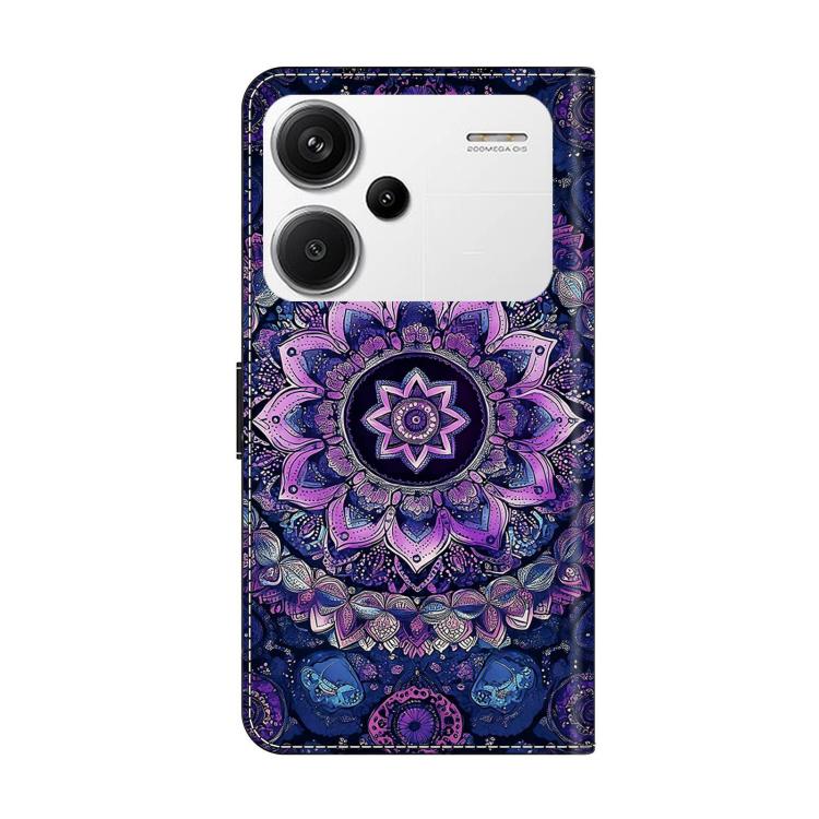 For Redmi Note 13 Pro+ Crystal-Like Painted Vegan Leather Phone Case