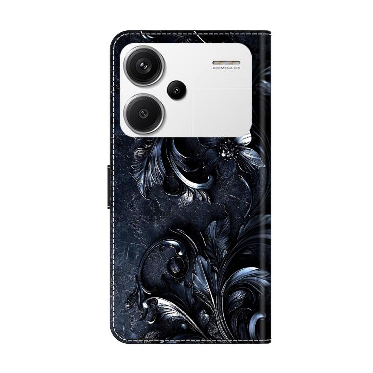 For Redmi Note 13 Pro+ Crystal-Like Painted Vegan Leather Phone Case