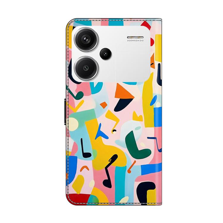 For Redmi Note 13 Pro+ Crystal-Like Painted Vegan Leather Phone Case