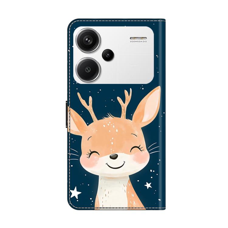 For Redmi Note 13 Pro+ Crystal-Like Painted Vegan Leather Phone Case
