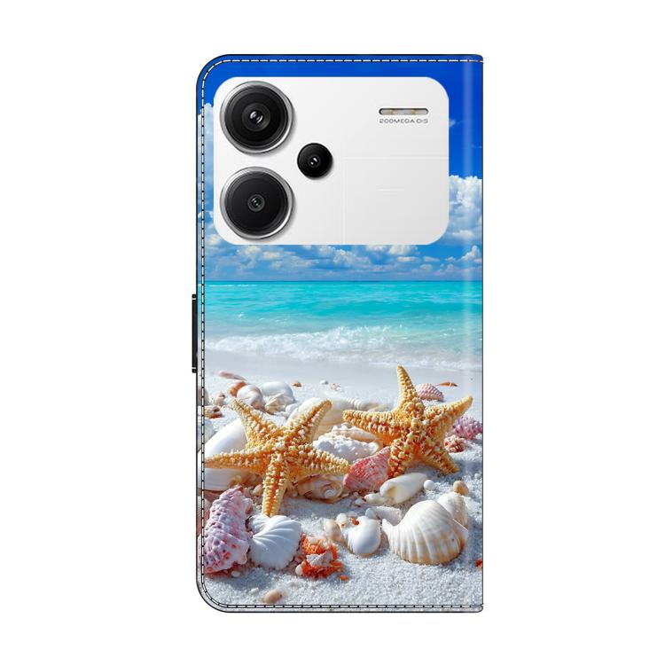 For Redmi Note 13 Pro+ Crystal-Like Painted Vegan Leather Phone Case