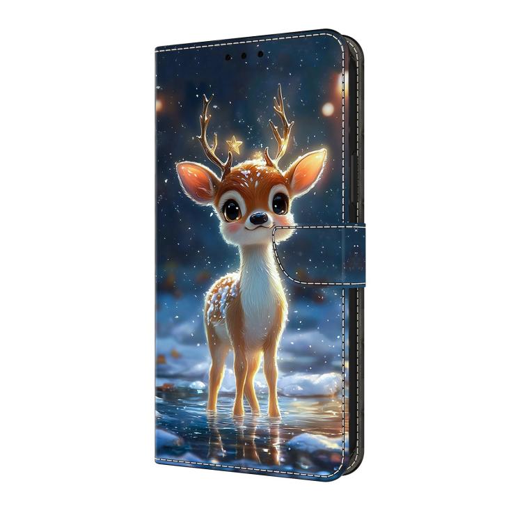 For Redmi Note 13 Pro+ Crystal-Like Painted Vegan Leather Phone Case