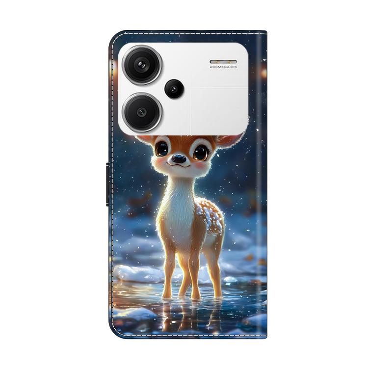 For Redmi Note 13 Pro+ Crystal-Like Painted Vegan Leather Phone Case