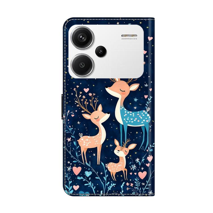 For Redmi Note 13 Pro+ Crystal-Like Painted Vegan Leather Phone Case