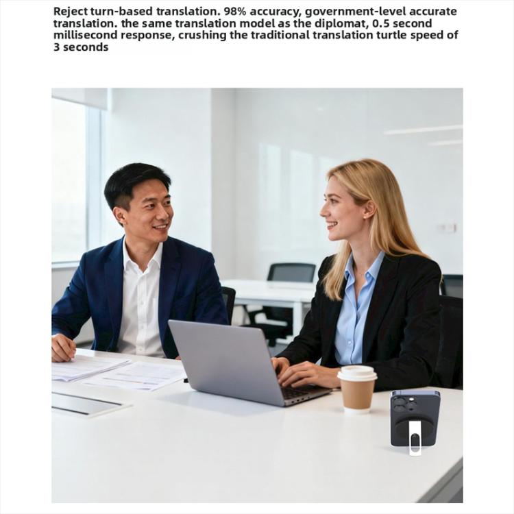 P59 AI Smart Translator Supports Photo Call Translation - Black