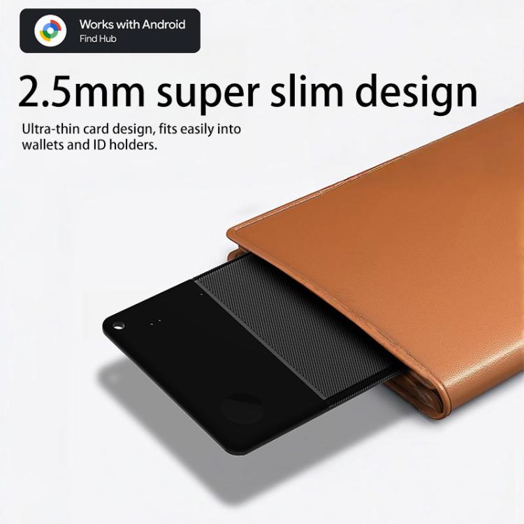 S22 Ultra-thin Card Type Mini GPS Global Smart Bluetooth Location Tracker Anti-lost Device - Black