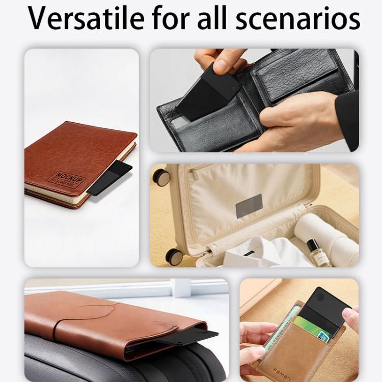 S22 Ultra-thin Card Type Mini GPS Global Smart Bluetooth Location Tracker Anti-lost Device - Black