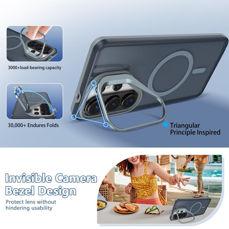 For Galaxy S26 Ultra 5G Metal Camera Holder Skin Matte Magnetic Phone Case