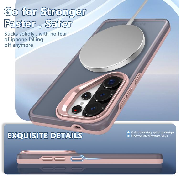 For Galaxy S26 5G Metal Camera Holder Skin Matte Magnetic Phone Case