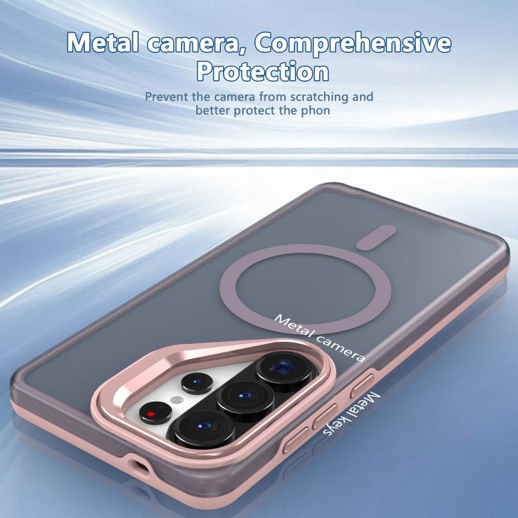 For Galaxy S26 5G Metal Camera Holder Skin Matte Magnetic Phone Case