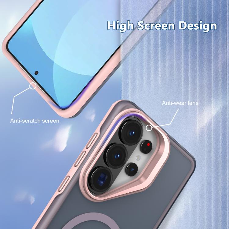 For Galaxy S26 5G Metal Camera Holder Skin Matte Magnetic Phone Case