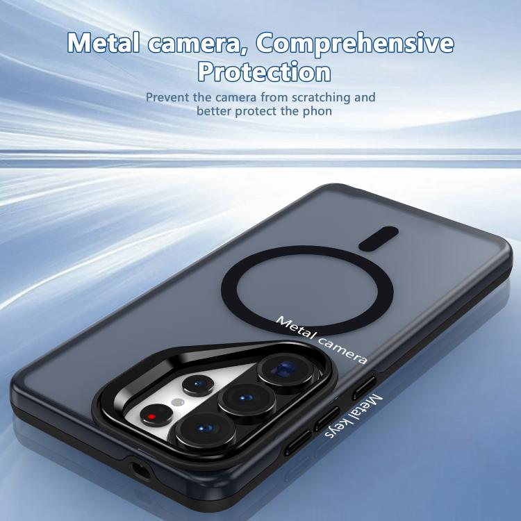 For Galaxy S26 5G Metal Camera Holder Skin Matte Magnetic Phone Case