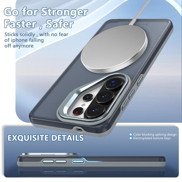 For Galaxy S26 5G Metal Camera Holder Skin Matte Magnetic Phone Case
