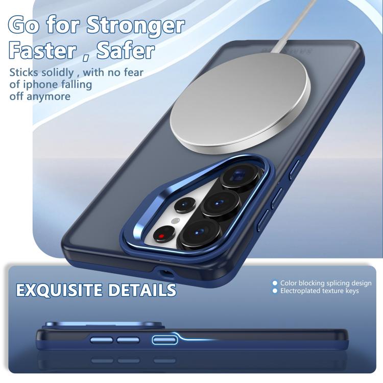For Galaxy S26 5G Metal Camera Holder Skin Matte Magnetic Phone Case