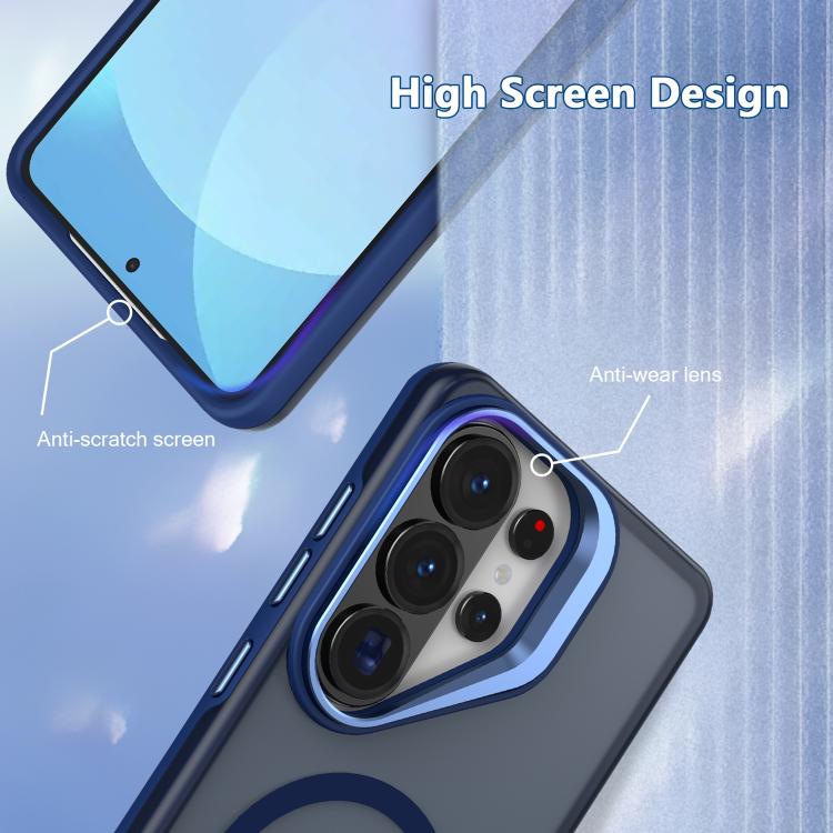 For Galaxy S26 5G Metal Camera Holder Skin Matte Magnetic Phone Case