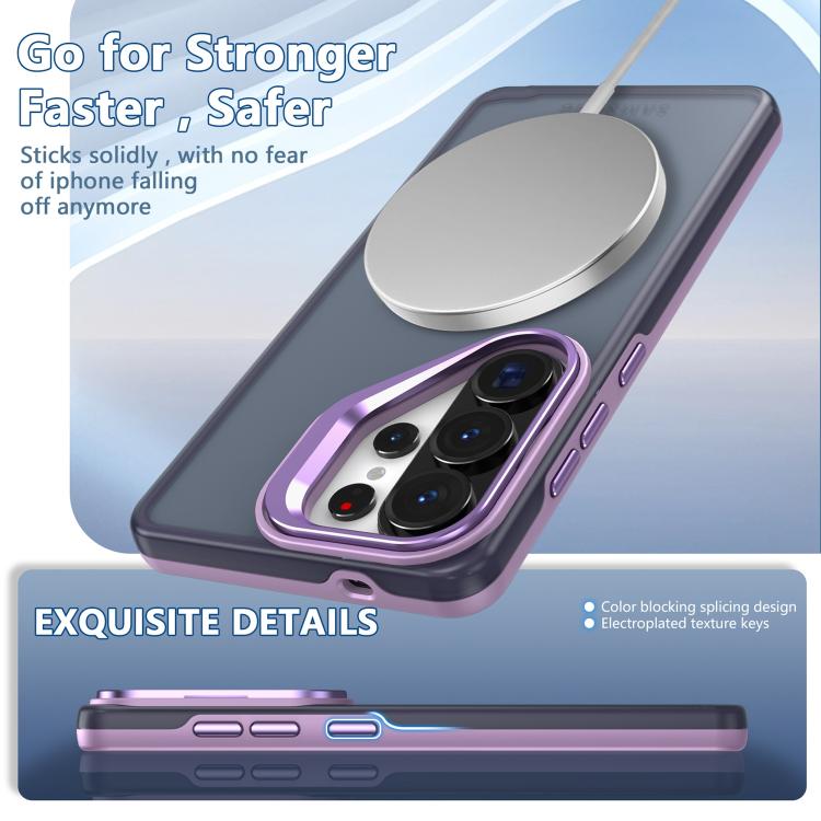For Galaxy S26 5G Metal Camera Holder Skin Matte Magnetic Phone Case