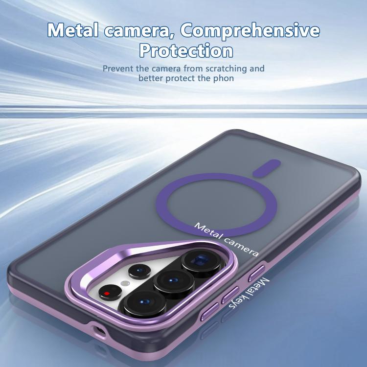 For Galaxy S26 5G Metal Camera Holder Skin Matte Magnetic Phone Case