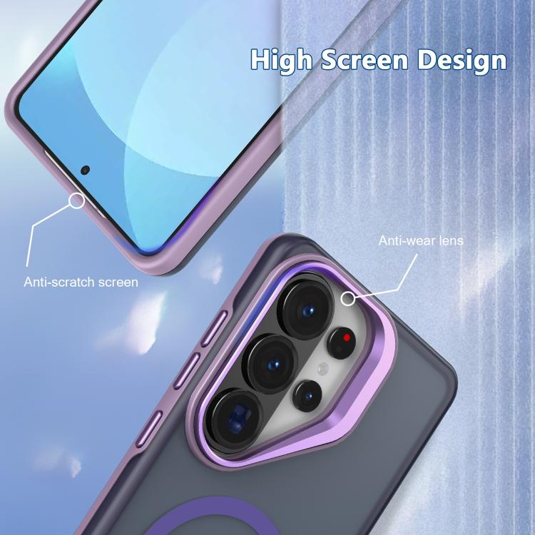 For Galaxy S26 5G Metal Camera Holder Skin Matte Magnetic Phone Case