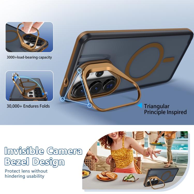 For Galaxy S26 5G Metal Camera Holder Skin Matte Magnetic Phone Case