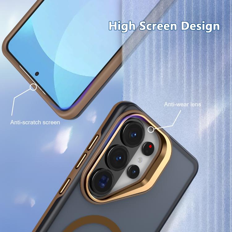 For Galaxy S26 5G Metal Camera Holder Skin Matte Magnetic Phone Case