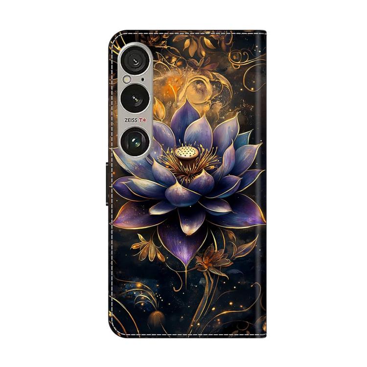 For Sony Xperia 1 VI Crystal-Like Painted Vegan Leather Phone Case