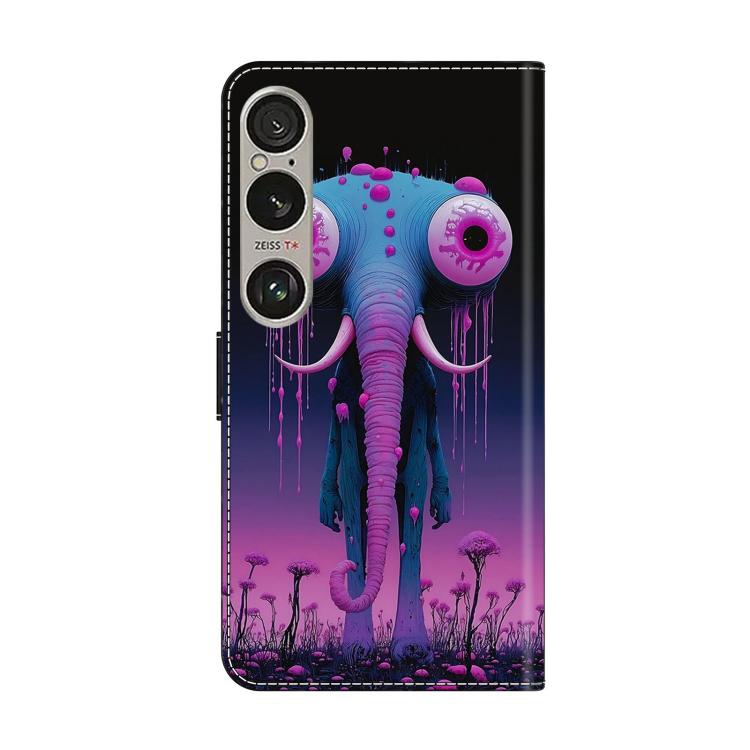For Sony Xperia 1 VI Crystal-Like Painted Vegan Leather Phone Case