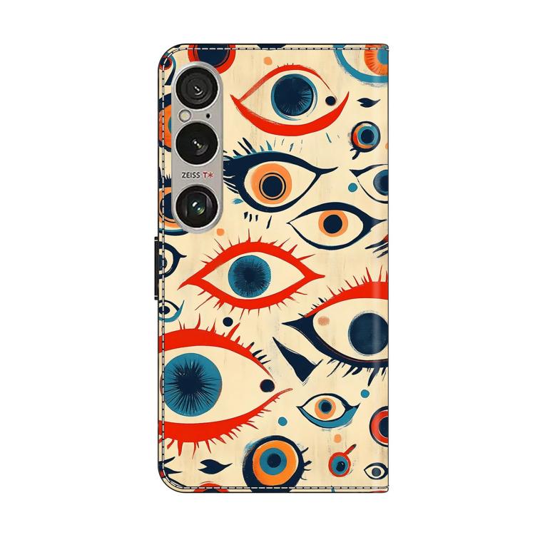 For Sony Xperia 1 VI Crystal-Like Painted Vegan Leather Phone Case