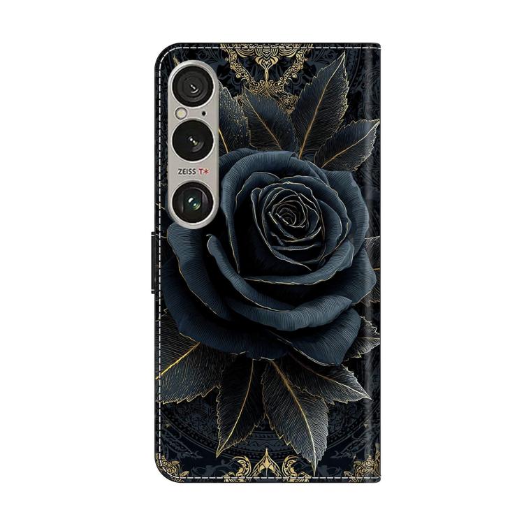 For Sony Xperia 1 VI Crystal-Like Painted Vegan Leather Phone Case