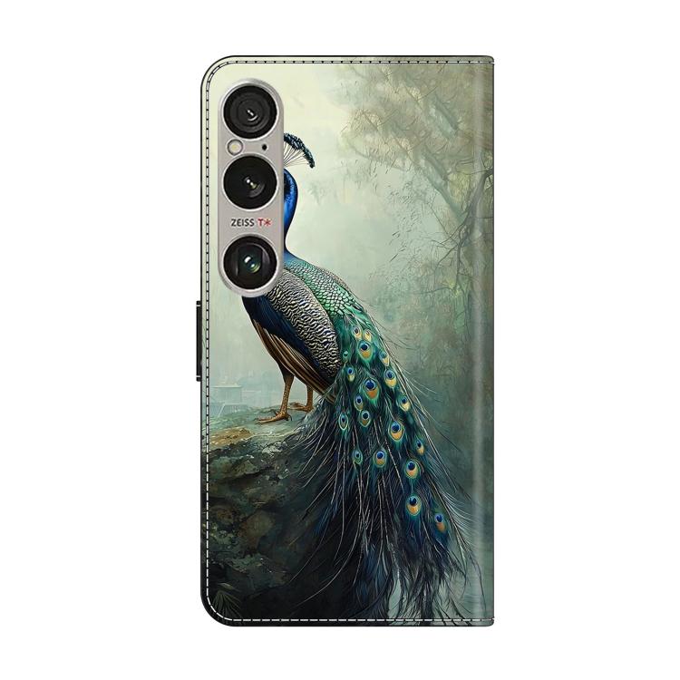 For Sony Xperia 1 VI Crystal-Like Painted Vegan Leather Phone Case