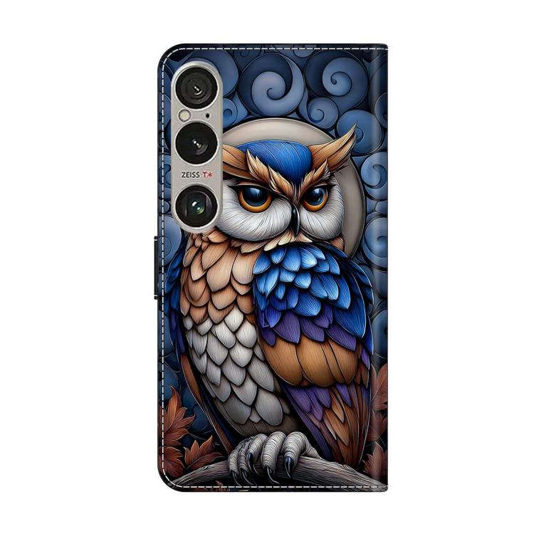 For Sony Xperia 1 VI Crystal-Like Painted Vegan Leather Phone Case