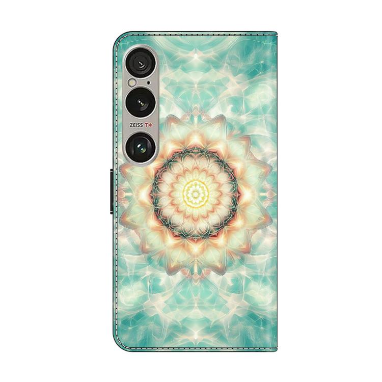 For Sony Xperia 1 VI Crystal-Like Painted Vegan Leather Phone Case