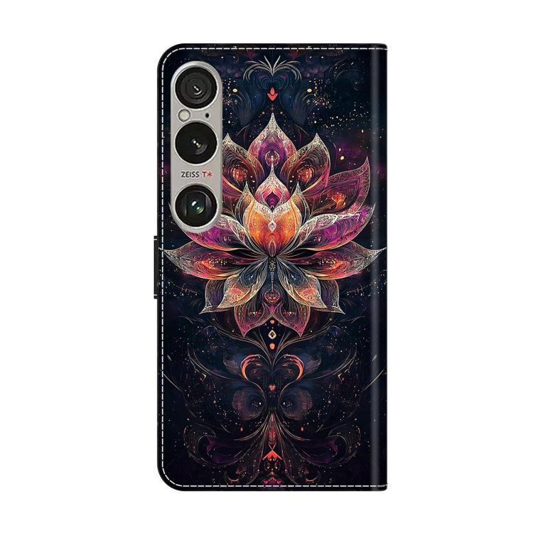 For Sony Xperia 1 VI Crystal-Like Painted Vegan Leather Phone Case