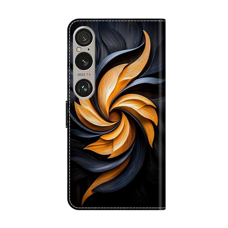 For Sony Xperia 1 VI Crystal-Like Painted Vegan Leather Phone Case