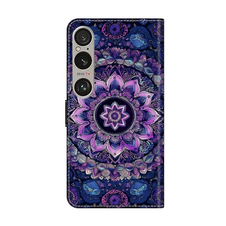 For Sony Xperia 1 VI Crystal-Like Painted Vegan Leather Phone Case