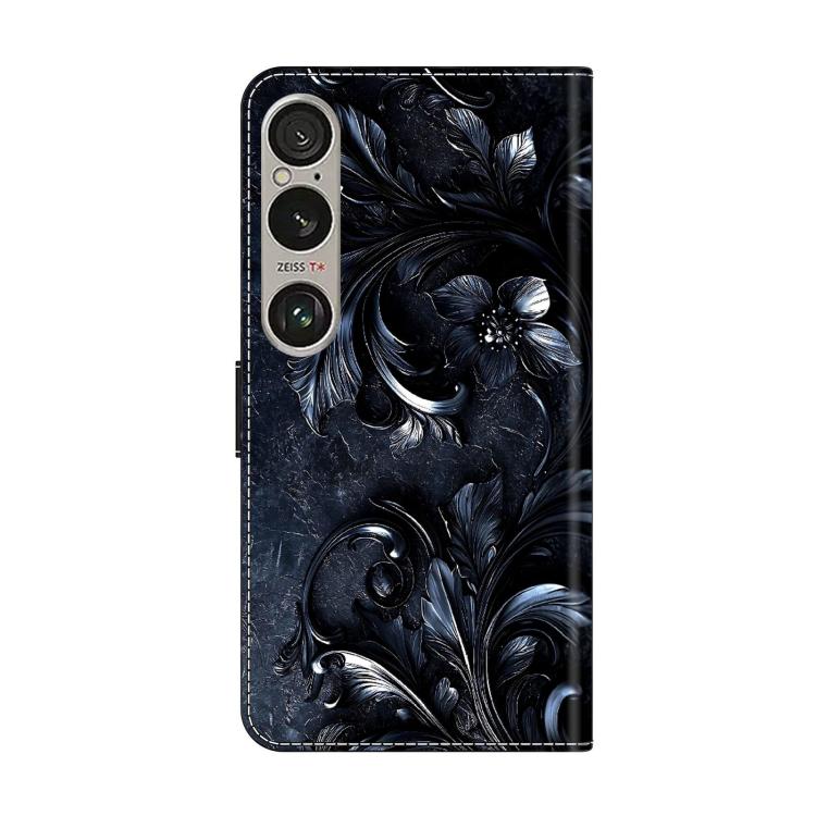 For Sony Xperia 1 VI Crystal-Like Painted Vegan Leather Phone Case
