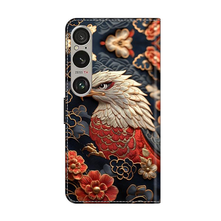 For Sony Xperia 1 VI Crystal-Like Painted Vegan Leather Phone Case