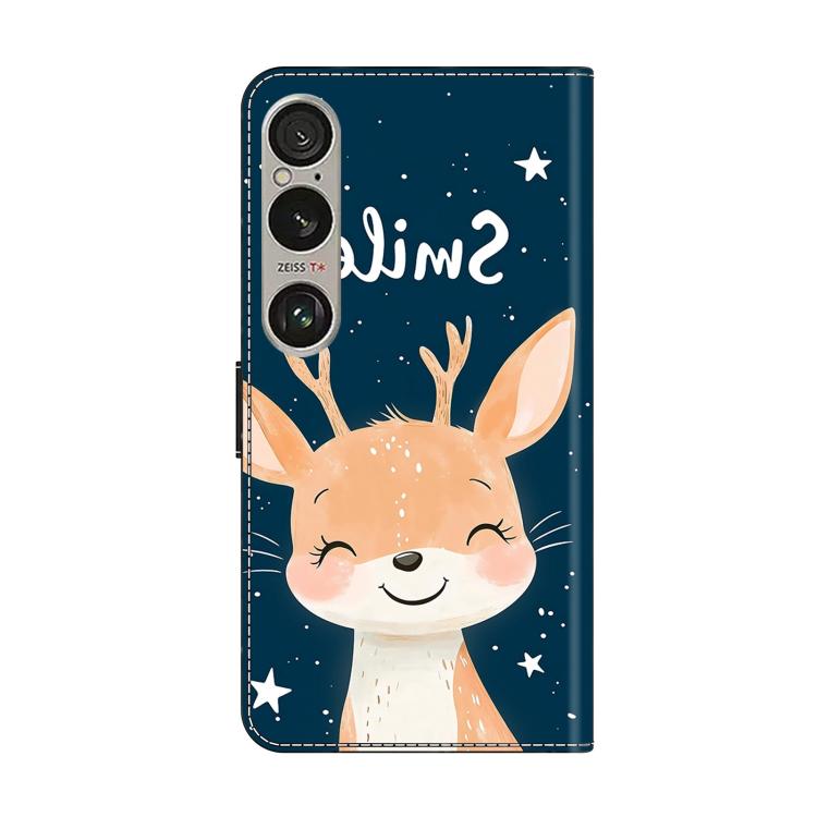 For Sony Xperia 1 VI Crystal-Like Painted Vegan Leather Phone Case