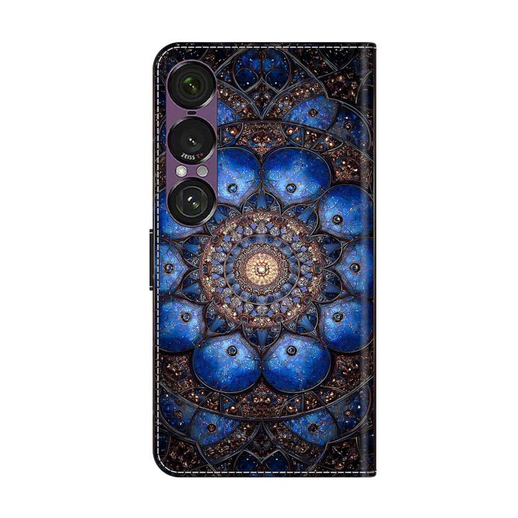 For Sony Xperia 1 VII Crystal-Like Painted Vegan Leather Phone Case