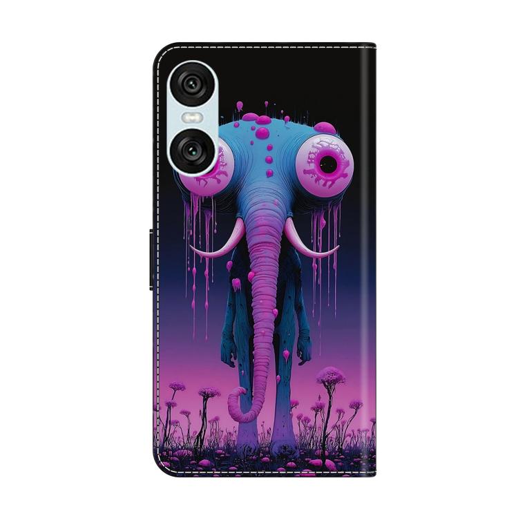 For Sony Xperia 10 VI Crystal-Like Painted Vegan Leather Phone Case