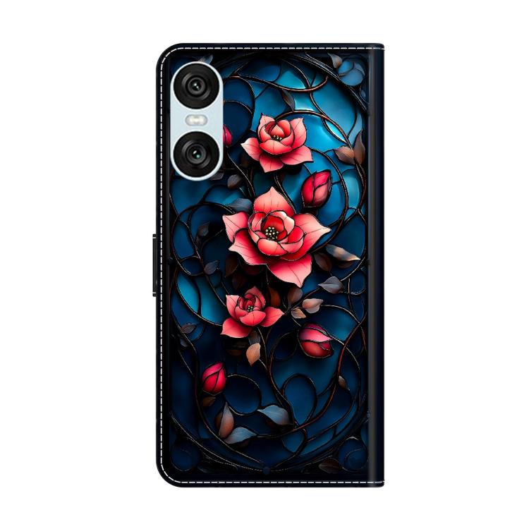For Sony Xperia 10 VI Crystal-Like Painted Vegan Leather Phone Case