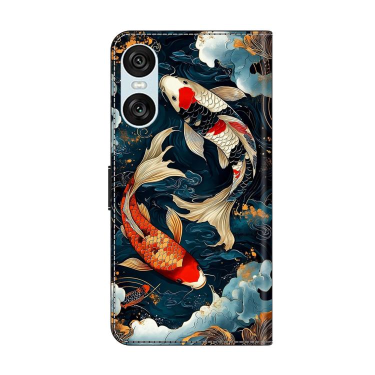 For Sony Xperia 10 VI Crystal-Like Painted Vegan Leather Phone Case