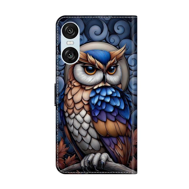 For Sony Xperia 10 VI Crystal-Like Painted Vegan Leather Phone Case