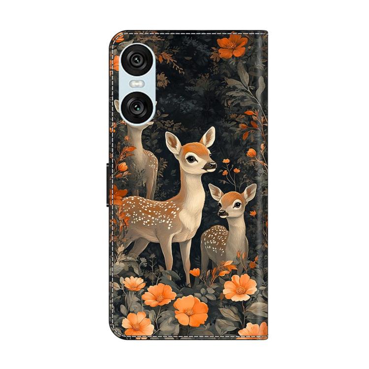 For Sony Xperia 10 VI Crystal-Like Painted Vegan Leather Phone Case