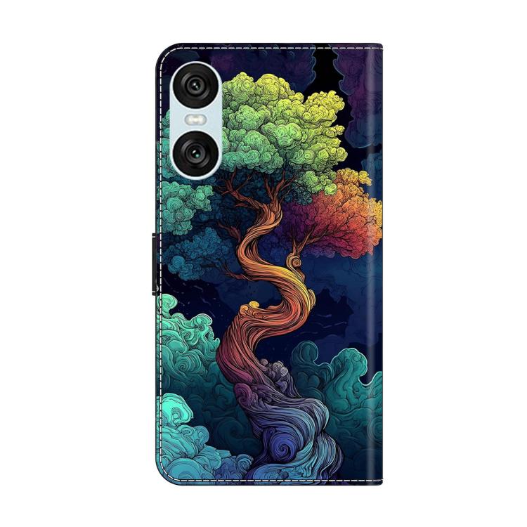 For Sony Xperia 10 VI Crystal-Like Painted Vegan Leather Phone Case
