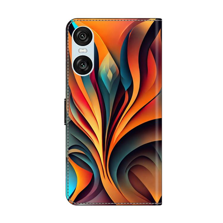 For Sony Xperia 10 VI Crystal-Like Painted Vegan Leather Phone Case