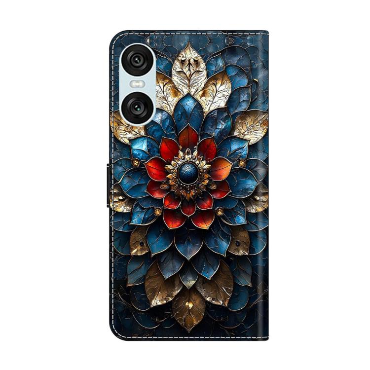 For Sony Xperia 10 VI Crystal-Like Painted Vegan Leather Phone Case