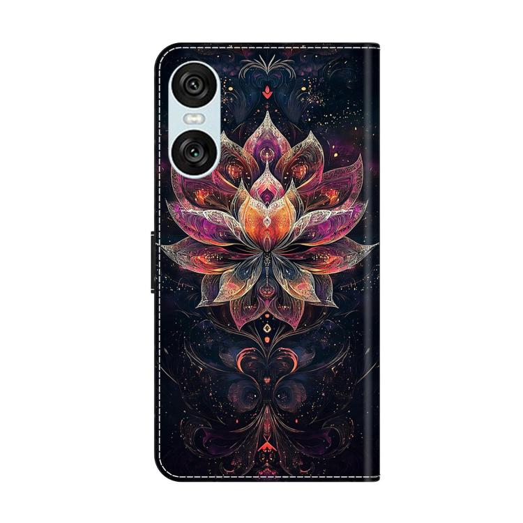 For Sony Xperia 10 VI Crystal-Like Painted Vegan Leather Phone Case