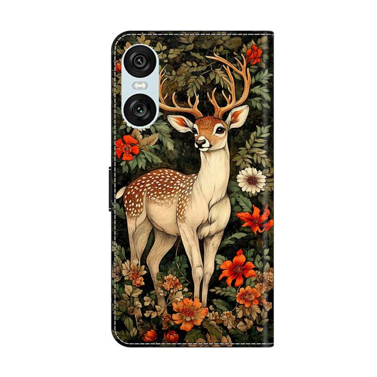 For Sony Xperia 10 VI Crystal-Like Painted Vegan Leather Phone Case